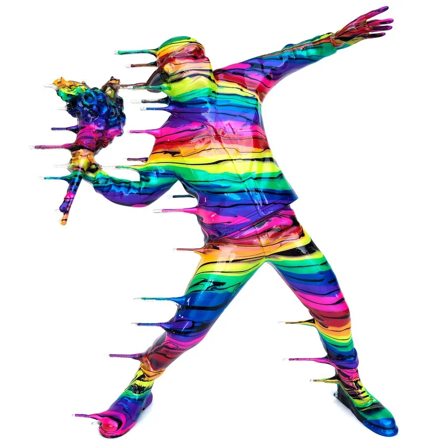 Blown Away Flower Bomber- Dark Rainbow — DTR Modern
